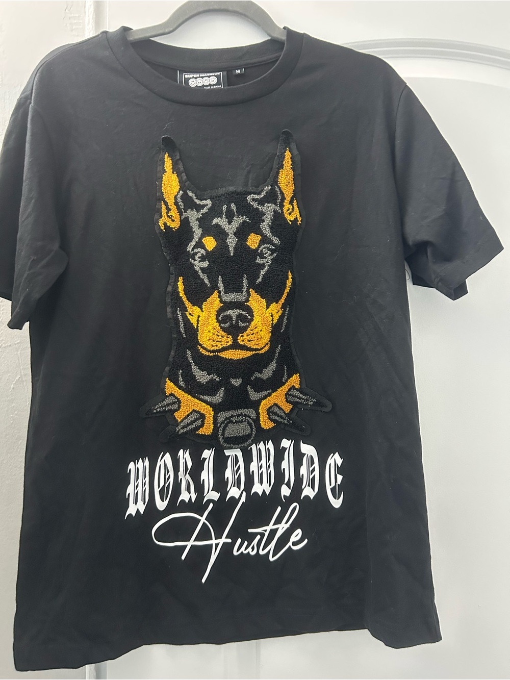 Black Graphic Dog Tee